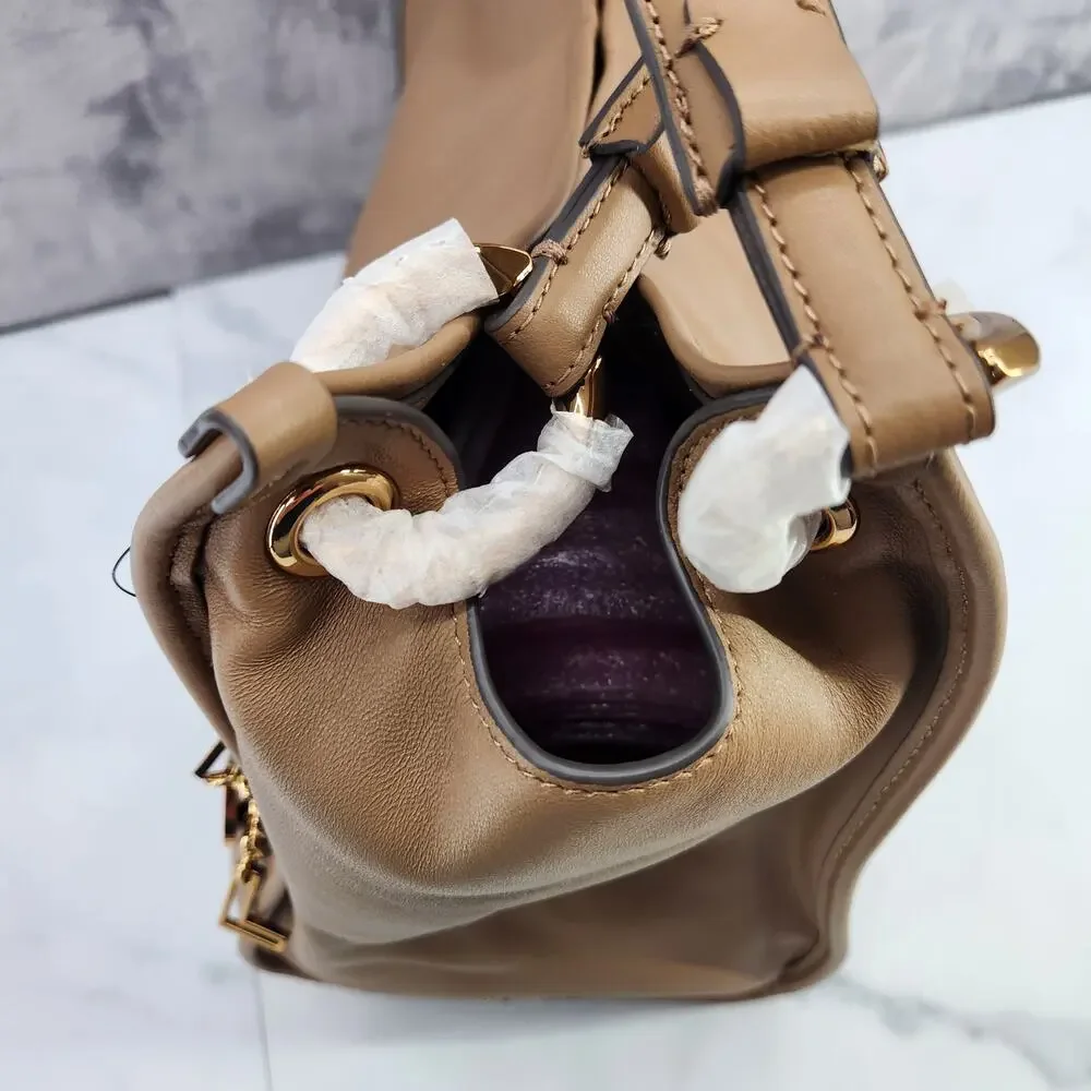NWT Karl Lagerfeld Paris Luciene Leather Tote Bag + Dust Bag & Karl Charm READ